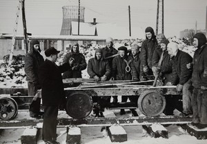31.1.1952 Stavba vysokopecní koleje. Karel Haas